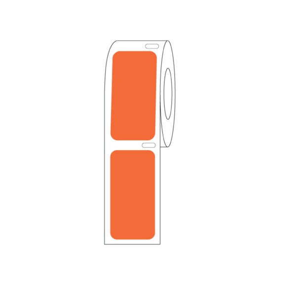 Direct Thermal Cryo Label 38x19mm for Lg Vials/Tubes Orange Roll Form